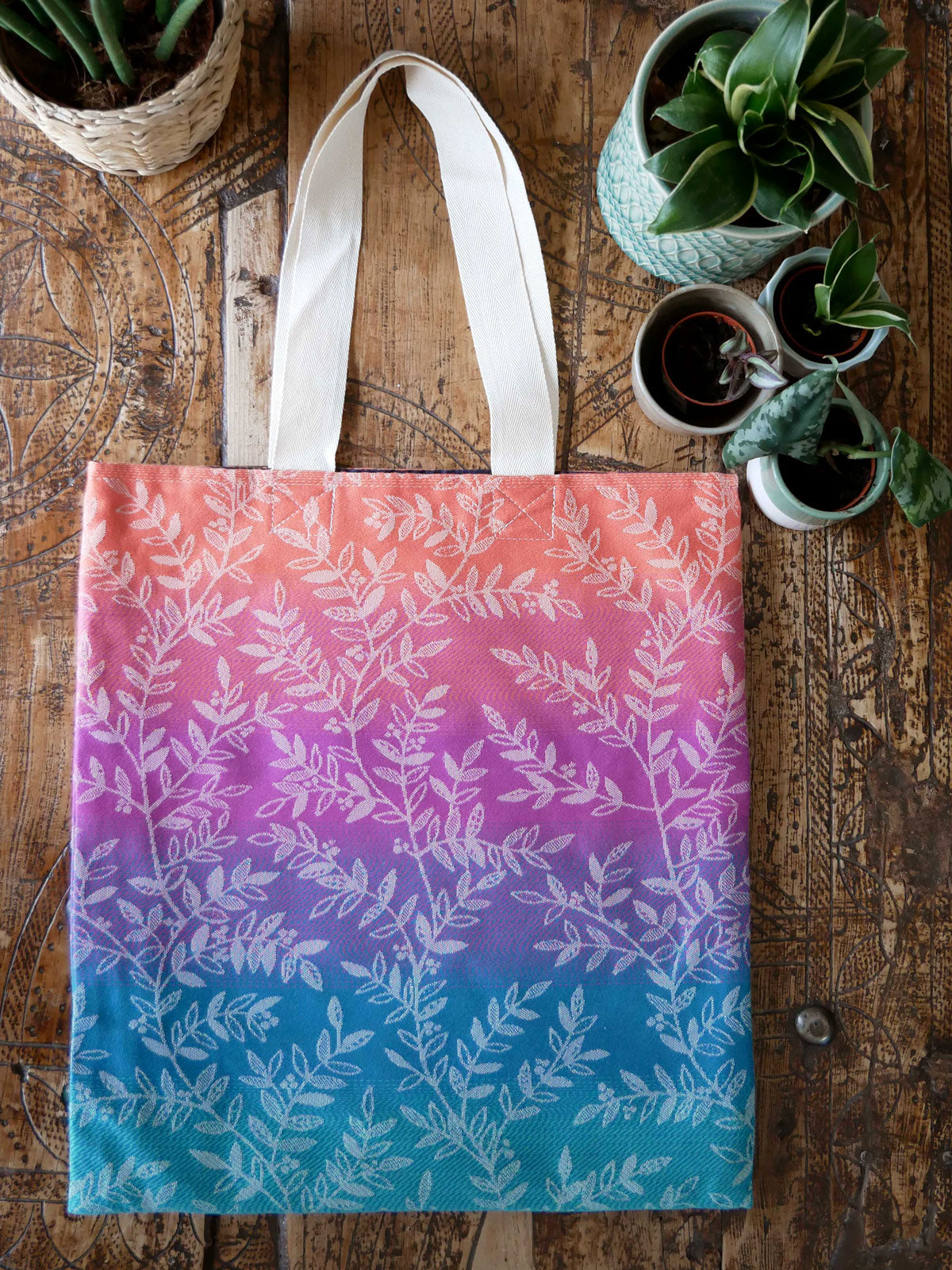 Willow Esprit mit Ice Baumwoll-Jacquard-Tragetasche