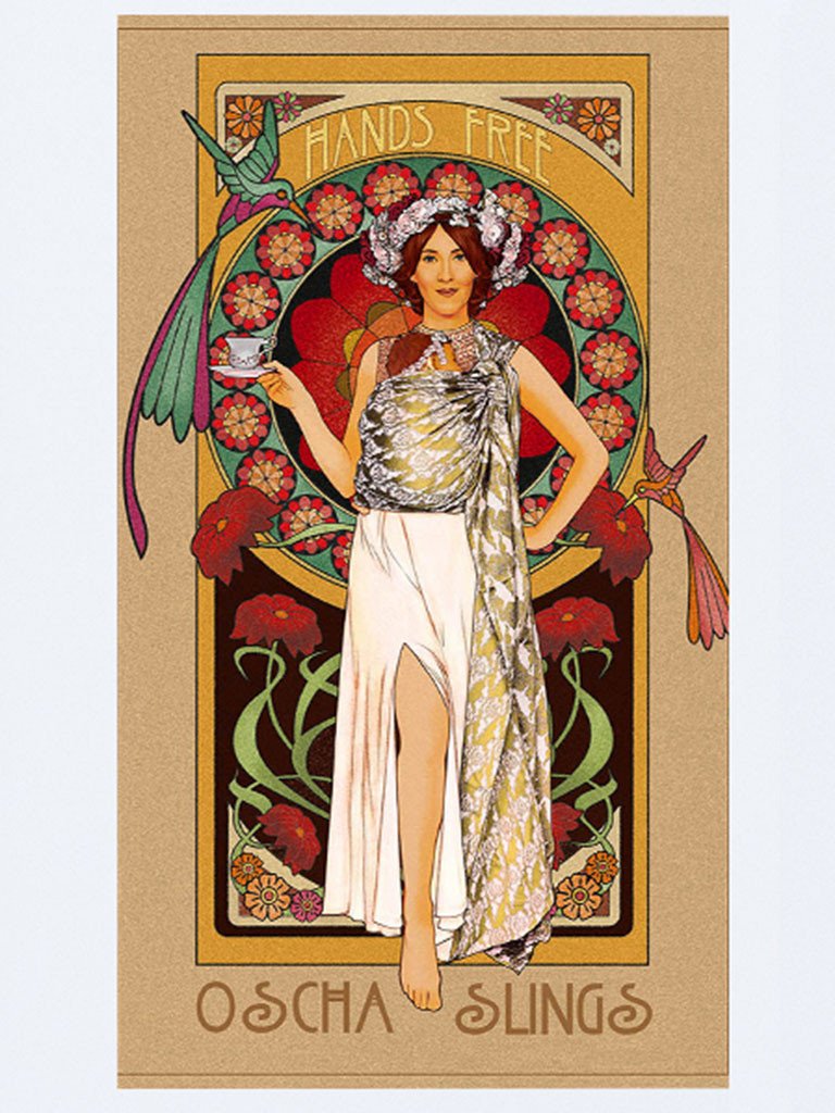 Komplettes Jugendstil-Set mit fünf Kunstdrucken