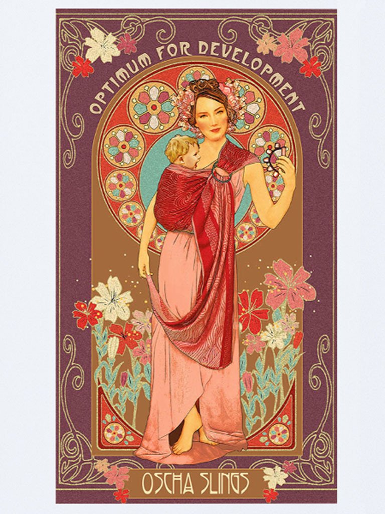 Komplettes Jugendstil-Set mit fünf Kunstdrucken