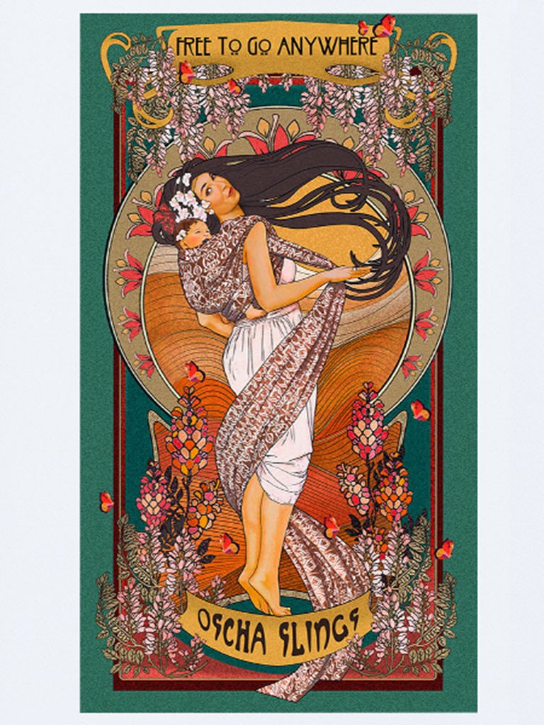 Jugendstil-Druck: Frei, überall hin zu gehen